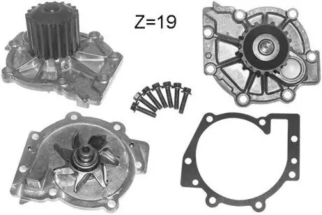 Насос охолоджуючої рідини, без прокладки VOLVO S60 II, S60 III, S80 II, S90 II, V40, V60 I, V60 II, V70 III, V90 II, XC40, XC60 I, XC60 II, XC70 II, XC90 II POLESTAR POLESTAR 1 1.5-2.0H 09.13 DOLZ V211