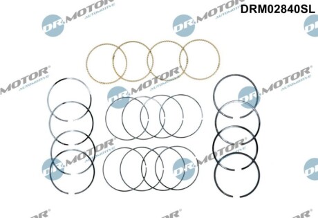 Кiльця поршневi DR.MOTOR DRM02840SL (фото 1)