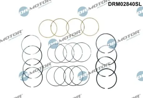 Кільця поршневі VW Caddy II/III 1.4 95-06 (76.50mm/STD) (к-кт) DR.MOTOR DRM02840SL Купить в Украине