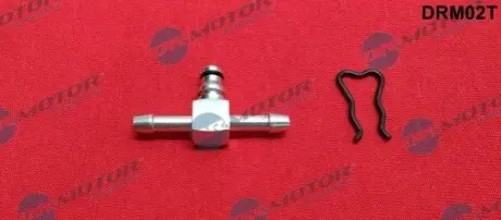 Фото 1 — Штуцер шланга обратки Т-подiбний, унiверсальний, з безпекою - Bosch (метал.) DR.MOTOR (DRM02T) Фото Штуцер шланга обратки Т-подiбний, унiверсальний, з безпекою - Bosch (метал.) DR.MOTOR (DRM02T) зображення 1