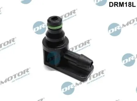 Штуцер шланга зливу Г-подібний (пласт.) (Bosch) DR.MOTOR DRM18L
