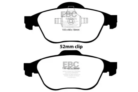 Комплект гальмівних колодок, дискове гальмо EBC DP41394R
