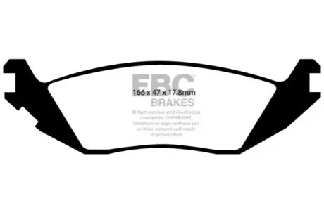 Комплект гальмівних колодок, дискове гальмо EBC DP41639R