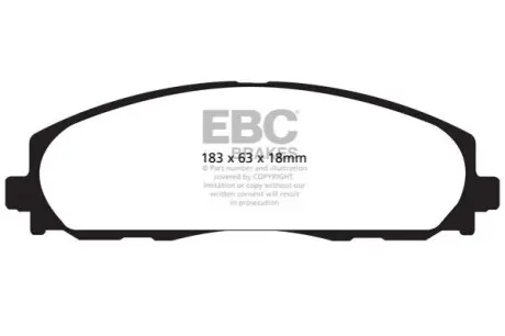 Комплект гальмівних колодок, дискове гальмо EBC DP41888R