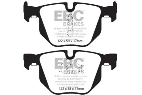 Комплект гальмівних колодок, дискове гальмо EBC DP42009R