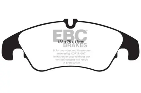 Комплект гальмівних колодок, дискове гальмо EBC DP42022R