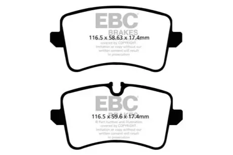 Комплект гальмівних колодок, дискове гальмо EBC DP42082R