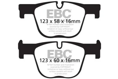 Комплект гальмівних колодок, дискове гальмо EBC DP42131R