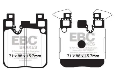 Комплект гальмівних колодок, дискове гальмо EBC DP42133R