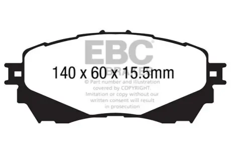 Комплект гальмівних колодок, дискове гальмо EBC DP42170R