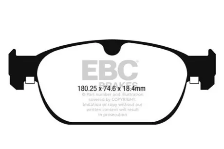 Комплект гальмівних колодок, дискове гальмо EBC DP42260R