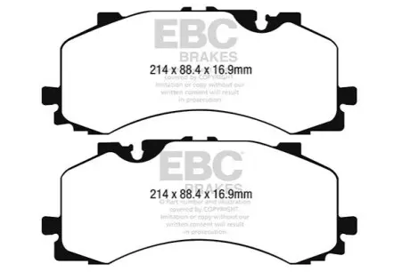 Комплект гальмівних колодок, дискове гальмо EBC DP42279R