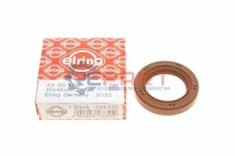 Сальник колінвалу (передній) Mitsibishi Lancer IV/V 1.3-1.5 12V 90- (30x46x7) ELRING 034520 Купити в Україні