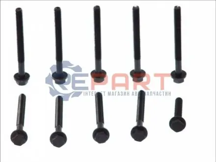 Комплект болтів ГБЦ FIAT 127, 900 T/E, 900 T/E PULMINO, CINQUECENTO, FIORINO, PANDA, SEICENTO / 600, UNO FSO 127P LANCIA A 112 SEAT FURA, IBIZA I, MARBELLA, TERRA 0.8-1.1 10.69-01.10 Elring 148110 Купити в Україні