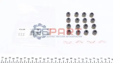 Комплект сальників клапана LEXUS IS II, LX TOYOTA AURIS, AVENSIS, COROLLA, COROLLA VERSO, LAND CRUISER 200, RAV 4 III, RAV 4 IV, VERSO 2.0D/2.2D/4.5D 07.05 Elring 274340 Купити в Україні