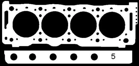 Прокладка ГБЦ (товщина: 1,77мм) CITROEN EVASION, XANTIA, XM FIAT ULYSSE LANCIA ZETA PEUGEOT 406, 605, 806 2.1D 05.89-10.04 Elring 422.551 Купити в Україні