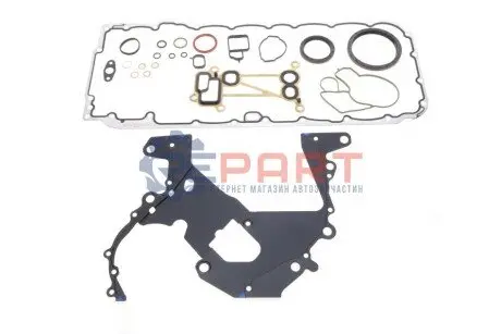 Комплект прокладок двигуна (низ) BMW 3 (E90), 3 (E91), 3 (E92), 3 (E93), 5 (F10), 5 (F11), 5 GRAN TURISMO (F07), 7 (F01, F02, F03, F04), X5 (E70), X6 (E71, E72) 3.0D 02.08-02.17 Elring 584450 Купити в Україні