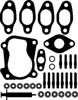 Монтажний комплект турбіни (з прокладками) FORD GALAXY I SEAT ALHAMBRA VW SHARAN 1.9D 03.95-03.10 Elring 735570