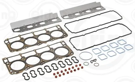 Комплект прокладок двигуна (верх) CHRYSLER 300C, ASPEN DODGE CHALLENGER, CHARGER, DURANGO, RAM 1500, RAM 2500, RAM 4000 JEEP COMMANDER, GRAND CHEROKEE, GRAND CHEROKEE III 5.7/5.7CNG 09.04 Elring 940530