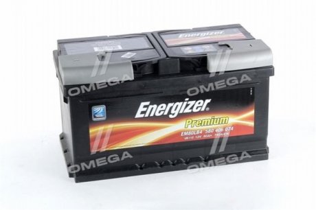 Аккумулятор 80Ah-12v Prem. (315х175х175), R, EN740 Energizer 580 406 074