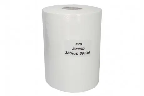 Серветка для чищення, (EN) 385 leaves (EN) dust-free (EN) resistant to solvents and detergents (EN) white - roll 30cm/150mb ENGITECH ENT120103