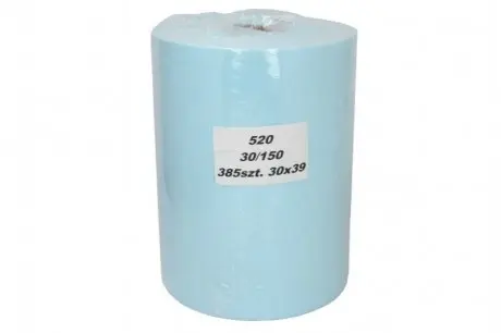 Серветка для чищення, (EN) 385 leaves (EN) dust-free (EN) resistant to solvents and detergents (EN) turquois - roll 30cm/150mb ENGITECH ENT120104