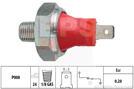 MAZDA Датчик давления смазки TOYOTA, KIA, MITSUBISHI, SUBARU. EPS 1.800.035