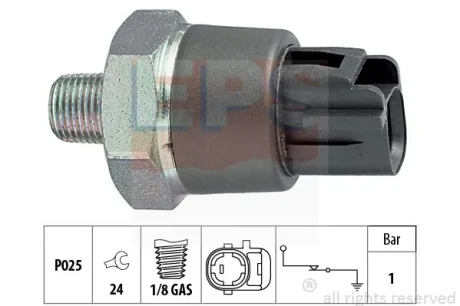 Датчик давления масла (2.5Bar M10x1) VAG Octavia 2.0TDI 12-/Caddy 2.0TDI 15-/Golf VII 2.0TDI/Passat B6 2.0TDI EPS 1.800.205