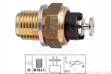 Датчик, температура охолоджувальної рідини EPS 1.830.073 Купити в Україні