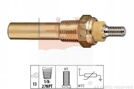 Фото 1 — Датчик, температура охолоджувальної рідини EPS (1.830.135) Фото Датчик, температура охолоджувальної рідини EPS (1.830.135) зображення 1