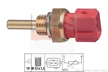 Датчик, температура охолоджувальної рідини EPS 1.830.155 Купити в Україні