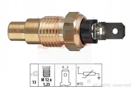 Датчик, температура охолоджувальної рідини EPS 1.830.159 Купити в Україні