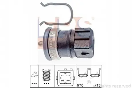 Датчик, температура охолоджувальної рідини EPS 1.830.251 Купити в Україні
