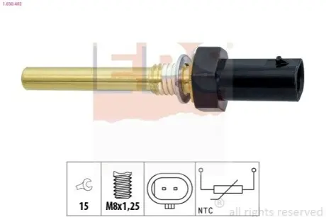Датчик температури охолодж. рідини Opel Astra K 1.5CRDI 19-/Insignia B 1.5CDTi/2.0CDTi 20- EPS 1.830.402 Купити в Україні