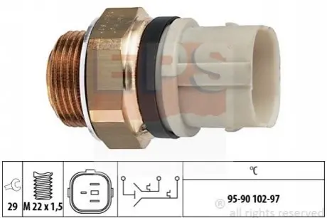 Термовимикач, вентилятор радіатора EPS 1850652 Купити в Україні