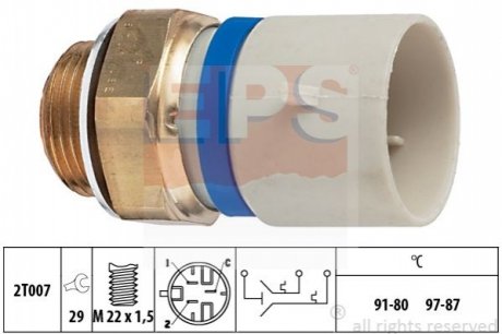 Термивимикач, вентилятор радіатора EPS 1.850.701 (фото 1)