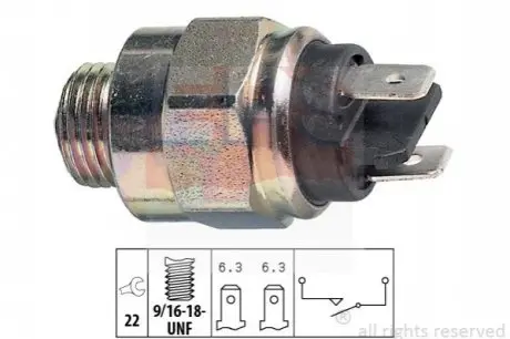 Вимикач світла заднього ходу CHRYSLER VOYAGER 95- EPS 1.860.127 Купити в Україні