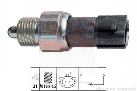 Датчик заднего хода (на размыкание) Nissan Almera, Micra, Primera, X-Trail/ Renault Megane II, Scenic II/ Mazda 6 07- EPS 1860232 (фото 1)