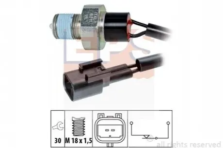 Фото Перемикач, ліхтар заднього ходу EPS (1.860.311) зображення 1