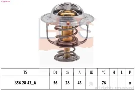 Фото 1 — Термостат, охолоджувальна рідина EPS (1.880.403S) Фото Термостат, охолоджувальна рідина EPS (1.880.403S) зображення 1