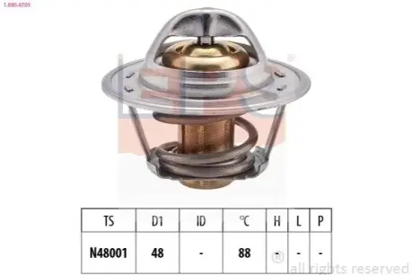 Термостат Ford Transit 1.5-2.0 71- (87°C) EPS 1.880.470S Купити в Україні