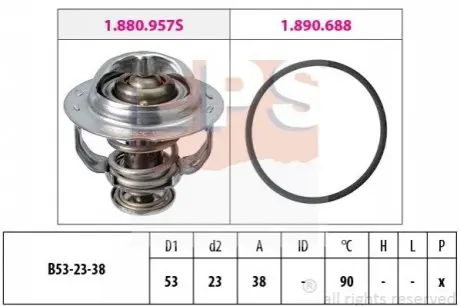 Термостат 90С VW Beetle/Jetta IV 2.0 Tsi 12-19 EPS 1.880.957 Купить в Украине