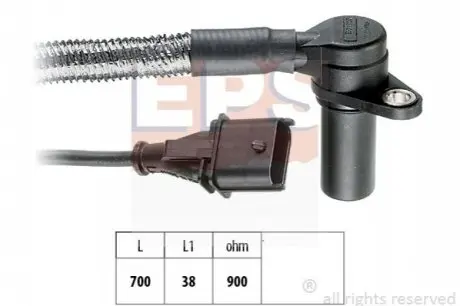Датчик положения к/вала Opel Astra G/H, Zafira A/B 2.0 Turbo/OPC 00- EPS 1.953.296 Купить в Украине