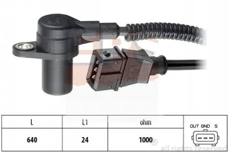 Датчик положення колінвалу Iveco Daily III/Fiat Ducato/Renault Mascott 2.8 HDi 99- EPS 1.953.301 Купити в Україні
