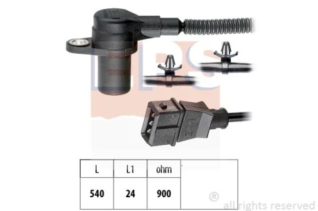 Датчик положения р/вала Dacia Duster, Logan /Nissan Qashqai /Renault Clio III 1.2-1.5dCi-1.6 05- EPS 1.953.616