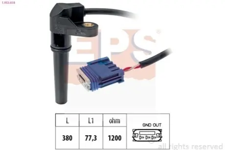 Датчик положения к/вала Citroen C5, C8, Xsara /Peugeot 206, 307, 406 /Renault Clio, Kangoo, Laguna 1.6-2.0 EPS 1.953.618 Купить в Украине