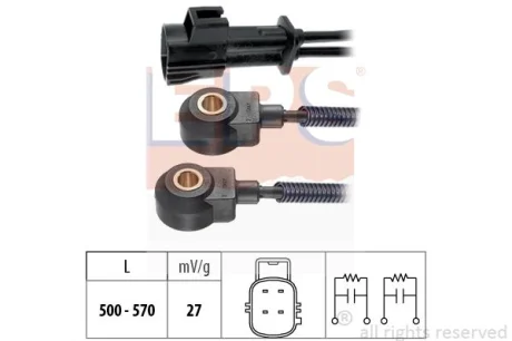 Датчик детонации VAG 1.8, 2.0, 3.0, 5.2 TSI TFSI 04- EPS 1957163