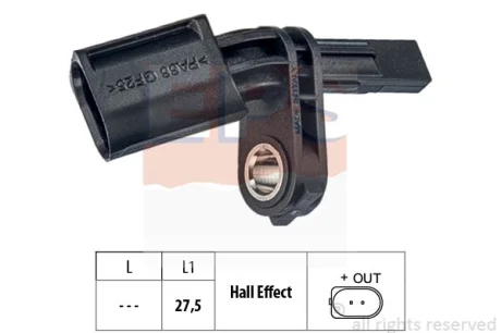 FORD датчик ABS передн.C-Max,Focus II,Galaxy,Kuga,Mondeo IV,Mazda 3,5,Volvo 03- EPS 1.960.005