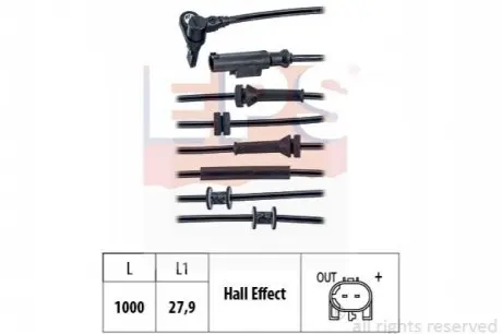 Датчик ABS (задній) Ford Transit Connect 15- EPS 1.960.018 Купити в Україні