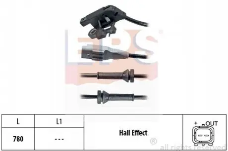 Фото Датчик ABS (задній) Citroen C4/Peugeot 307 00-12 EPS (1.960.032) зображення 1